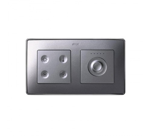 Simon 82 Комплект 4-кл сенсорн.выкл.+ сенс.регулятор, с тематич. маркиров. Т1, KNX, алюминий  8400653-093  Simon