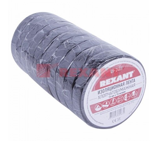 Изолента ХБ 18 х 0,35 мм, (ролик 15 м)  09-2401  REXANT