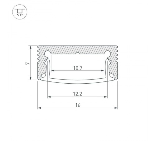 Профиль SL-SLIM-H7-3000 ANOD  036033  Arlight