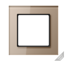 Рамка для вертикальной и горизонтальной установки, 5 постов; стекло; шампань; A CREATION  AC585GLCH  Jung