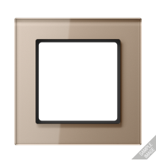 Рамка для вертикальной и горизонтальной установки, 5 постов; стекло; шампань; A CREATION  AC585GLCH  Jung