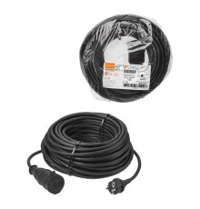 Удлинитель-шнур силовой каучук, КГ, IP44, штепс. гнездо с/з, 4000 Вт, 40 м Народный  SQ1307-0244  TDM