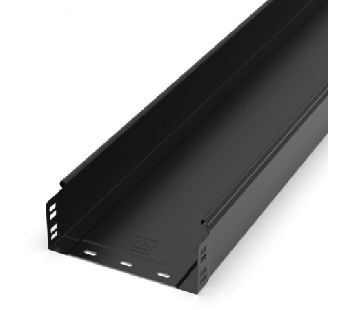 Лоток неперфорированный Стандарт 200х80х3000 (0,8 мм) RAL 9005 (6 м/уп)  PR16.9944  Промрукав