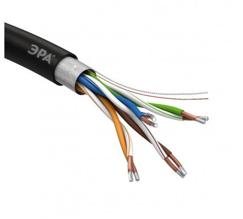 Кабель витая пара U/UTP 2x2x24 AWG Cat5e CCA PVC 305м SIMPLE (2/30)  Б0044433  ЭРА