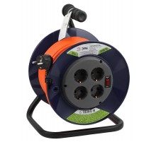 Удлинитель силовой ЭРА RPx-4es-3х1.0-30m на п. катушке c/з 4 гн 30м ПВС 3х1  Б0046847  ЭРА