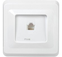 ВЕГА белый РТ10-ВБ Розетка 1-ая телефонная RJ11 РТ10-ВБ  ETV10-K01-DM  GENERICA