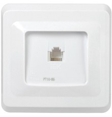 ВЕГА белый РТ10-ВБ Розетка 1-ая телефонная RJ11 РТ10-ВБ  ETV10-K01-DM  GENERICA