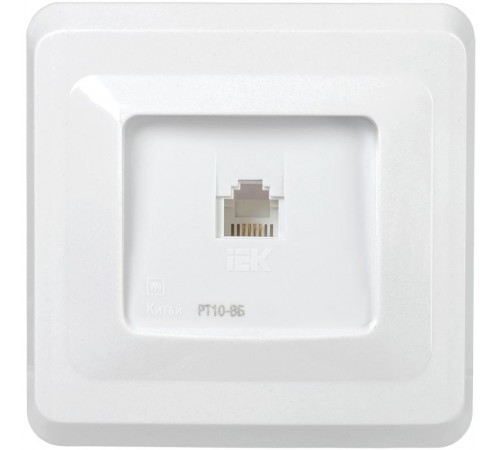 ВЕГА белый РТ10-ВБ Розетка 1-ая телефонная RJ11 РТ10-ВБ  ETV10-K01-DM  GENERICA