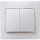 КВАРТА Белый Выключатель 2-клавишный 10А ВС10-2-0-КБ  EVK20-K01-10-DM  GENERICA