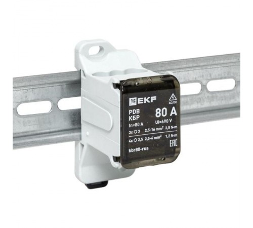 Клеммный блок распределительный КБР 80A  kbr80-rus EKF