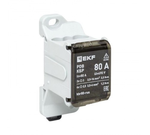 Клеммный блок распределительный КБР 80A  kbr80-rus EKF