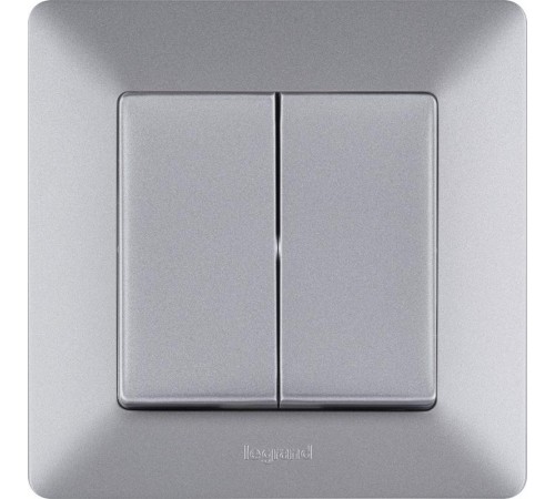 Valena LIFE DIY Алюминий Выключатель 2-клавишный 10А 250В  752605  Legrand