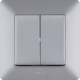 Valena LIFE DIY Алюминий Выключатель 2-клавишный 10А 250В  752605  Legrand