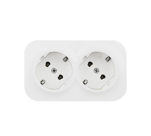 Quteo Белый Розетка 2-я с заземлением со шторками  782237  Legrand