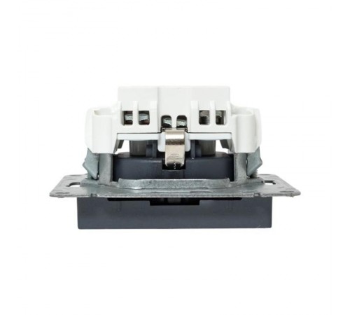 Механизм розетки, 16А, с заземлением, без шторок, графит Эпика  UP1-SOG-110 EKF