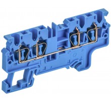 ARMAFIX Клемма пруж. CX2.5-4 BU 2,5мм2 4-конт. синяя  AF-CT40-00-4-K07-002  IEK