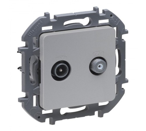 Inspiria Алюминий Розетка телевизионная TV/SAT "звезда" без рамки  673882  Legrand