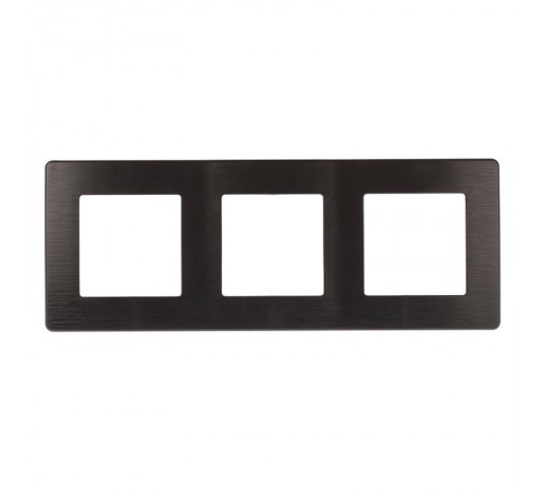 Рамка для розеток и выключателей серия 12 12-5103-05 на 3 поста, сатин, антрацит  Б0052523  ЭРА
