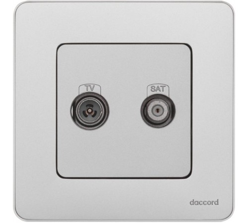 Inspiria Алюминий Розетка телевизионная TV/SAT "звезда" без рамки  673882  Legrand