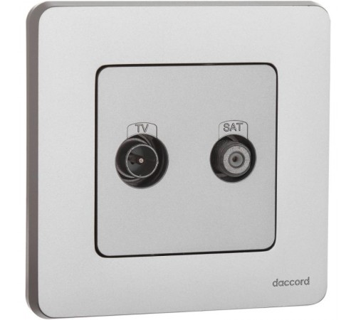 Inspiria Алюминий Розетка телевизионная TV/SAT "звезда" без рамки  673882  Legrand