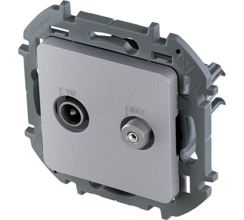 Inspiria Алюминий Розетка телевизионная TV/SAT "звезда" без рамки  673882  Legrand