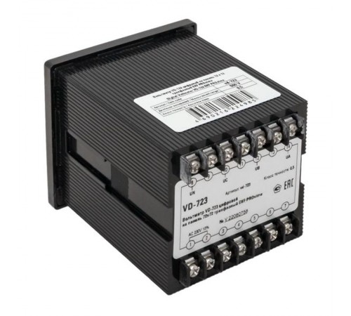 VD-723 Вольтметр цифровой на панель (72х72) трехфазный EKF PROxima  vd-723  EKF