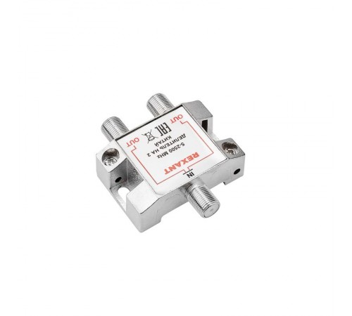 ДЕЛИТЕЛЬ  ТВ  х 2 под F разъём 5-2500 МГц "СПУТНИК"  05-6201  REXANT