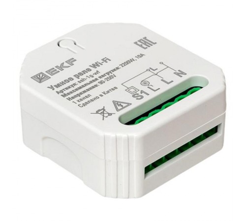 Умное реле в подрозетник 1-канальное Wi-Fi  Connect ssh-1g-wf EKF