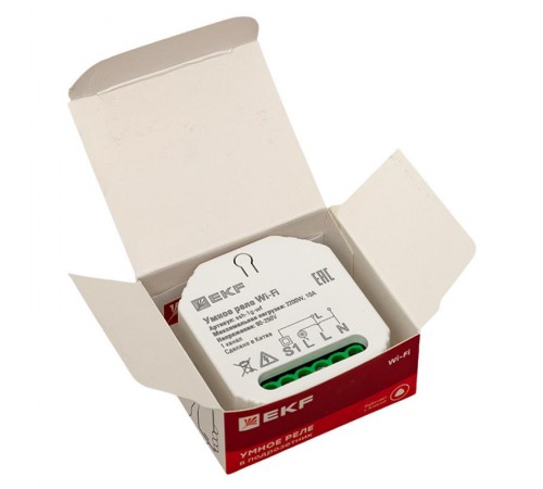 Умное реле в подрозетник 1-канальное Wi-Fi  Connect ssh-1g-wf EKF