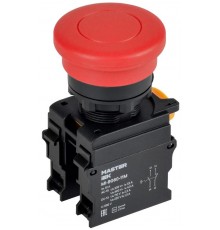 Кнопка "Грибок" с фиксац. d=22мм 1NO+1NC красная MASTER  MI-BG60-11M-3-21-K04  IEK