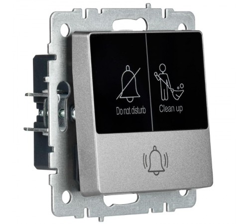 BRITE Кнопка звонка с инд. отел. 10А ВС10-1-9-БрС сталь  BR-V14-2-10-K46  IEK