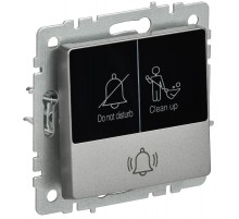 BRITE Кнопка звонка с инд. отел. 10А ВС10-1-9-БрС сталь  BR-V14-2-10-K46  IEK