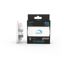 Лампа светодиодная GX53 8W 680lm 6500K диммируемая LED 1/10/100  108408308-D  Gauss