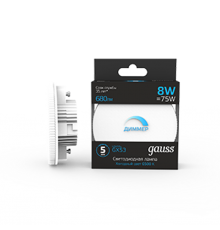Лампа светодиодная GX53 8W 680lm 6500K диммируемая LED 1/10/100  108408308-D  Gauss