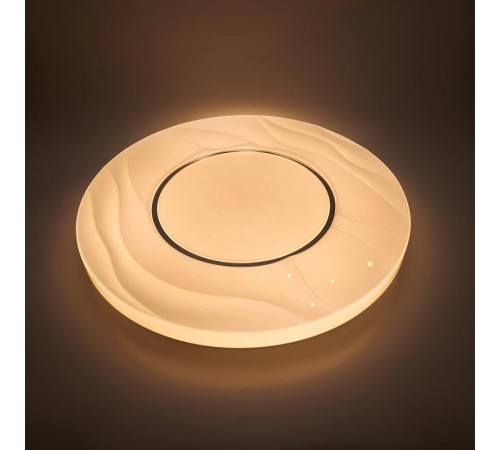 Светильник светодиодный декоративный бытовой накл. с пультом AL1836 тарелка 72W 3000К-6000K белый  41235  Feron