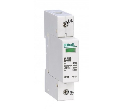 Ограничитель перенапряжений 1P 40кА C 420В ОП-101  18015DEK  DEKraft