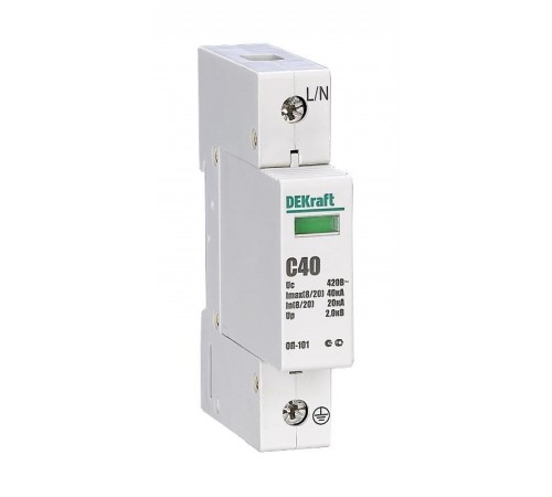 Ограничитель перенапряжений 1P 40кА C 420В ОП-101  18015DEK  DEKraft