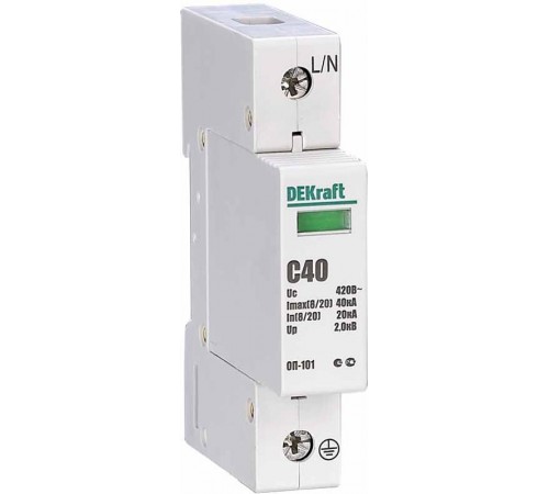 Ограничитель перенапряжений 1P 40кА C 420В ОП-101  18015DEK  DEKraft