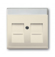 Плата центральная (накладка) для коммуникационных розеток с суппортами, серия solo/future, цвет savanne/сл. кость  1710-0-3158   2CKA001710A3158  A