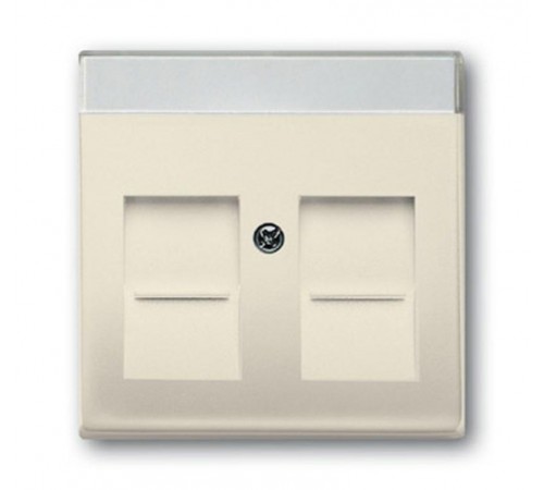Плата центральная (накладка) для коммуникационных розеток с суппортами, серия solo/future, цвет savanne/сл. кость  1710-0-3158   2CKA001710A3158  A