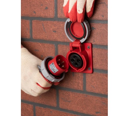 Розетка стационарная внутренняя угловая 4142 3Р+РЕ 16А 380В IP67 EKF PROxima  ps-4142-16-380  EKF