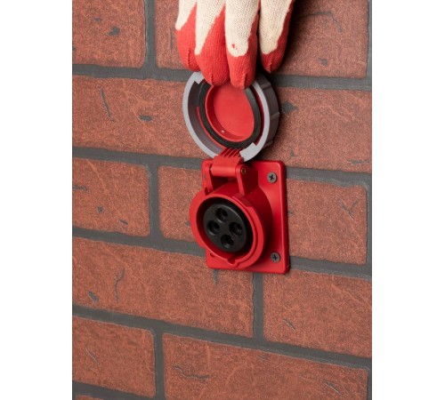 Розетка стационарная внутренняя угловая 4142 3Р+РЕ 16А 380В IP67 EKF PROxima  ps-4142-16-380  EKF