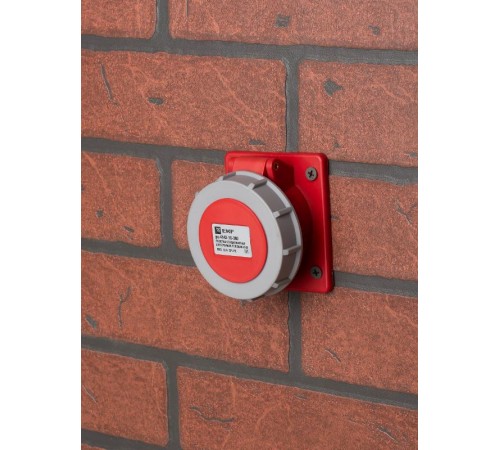 Розетка стационарная внутренняя угловая 4142 3Р+РЕ 16А 380В IP67 EKF PROxima  ps-4142-16-380  EKF