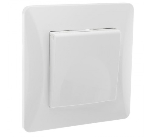 Ugra Розетка 1-ой с/з с з/ш и крышкой, СУ , 16А, 250В, белый  С11Р91-001  GUSI Electric