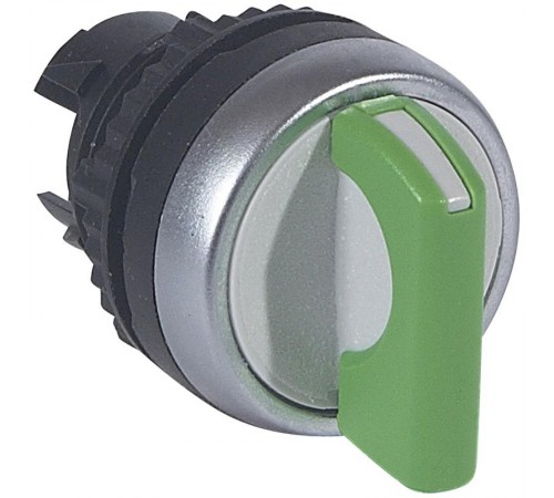 Переключатель с рукояткой - Osmoz - для комплектации - без подсветки - IP 66 - 3 положения с фиксацией 45° - зеленый  023922  Legrand