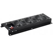 Вентиляторная панель с выключателем 3 модуля черная  FM05-31M  ITK