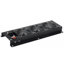 Вентиляторная панель с выключателем 3 модуля черная  FM05-31M  ITK