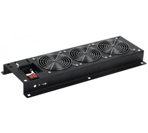 Вентиляторная панель с выключателем 3 модуля черная  FM05-31M  ITK