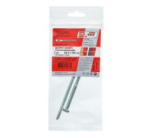 Болт DIN 571 сантехнический оцинк 6х120 (2 шт) - пакет ( 0,043 кг)  103879  Tech-KREP
