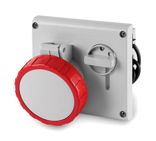 Розетка скрытой уст. с механической блокировкой и верхним расположением разъема IP67 32А 3P+E 400В  DIS4053286  DKC